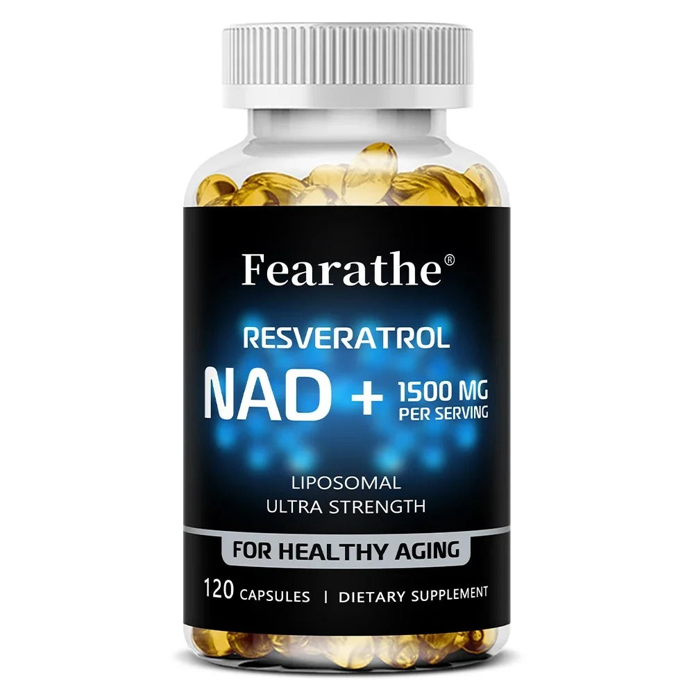 NAD+ Booster with Resveratrol – Cellular Energy & Vitality Support, Focus & Healthy Aging Formula.