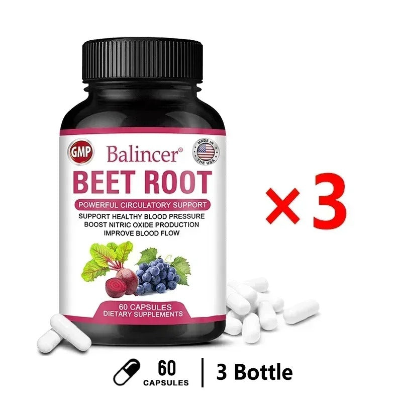 Beetroot Supplement for Heart & Circulation Support – Supports Healthy Blood Pressure & Cholesterol Levels, Antioxidant Support for Cardiovascular Health