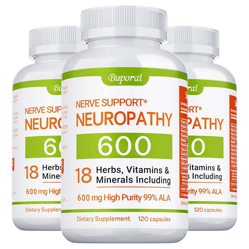 Advanced Nerve Support 600mg – Supports Nervous System Health, Brain Function, Energy & Calm