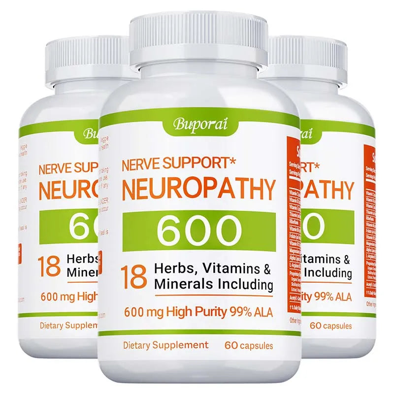 Advanced Nerve Support 600mg – Supports Nervous System Health, Brain Function, Energy & Calm