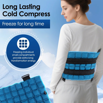 Large Reusable Ice Pack (13 x 22 in) – Cold Therapy Wrap for Back, Knee, Neck, Shoulder & Hip Relief