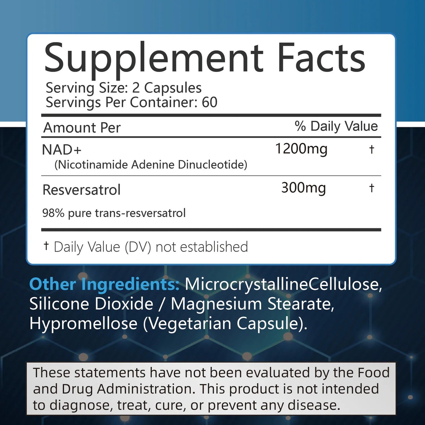 NAD+ Support Supplement – Natural Energy & Cellular Health Formula for Daily Vitality