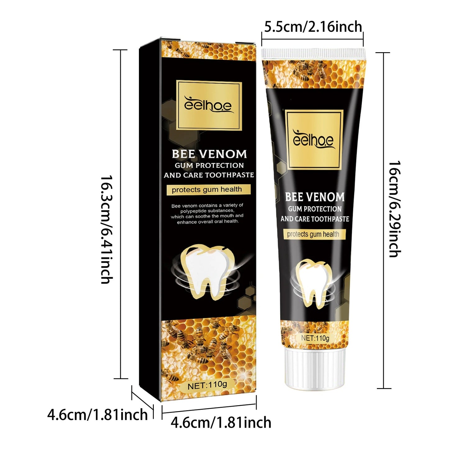 Bee Venom Gum Care Toothpaste – Plaque Removal, Teeth Brightening & Long-Lasting Fresh Breath