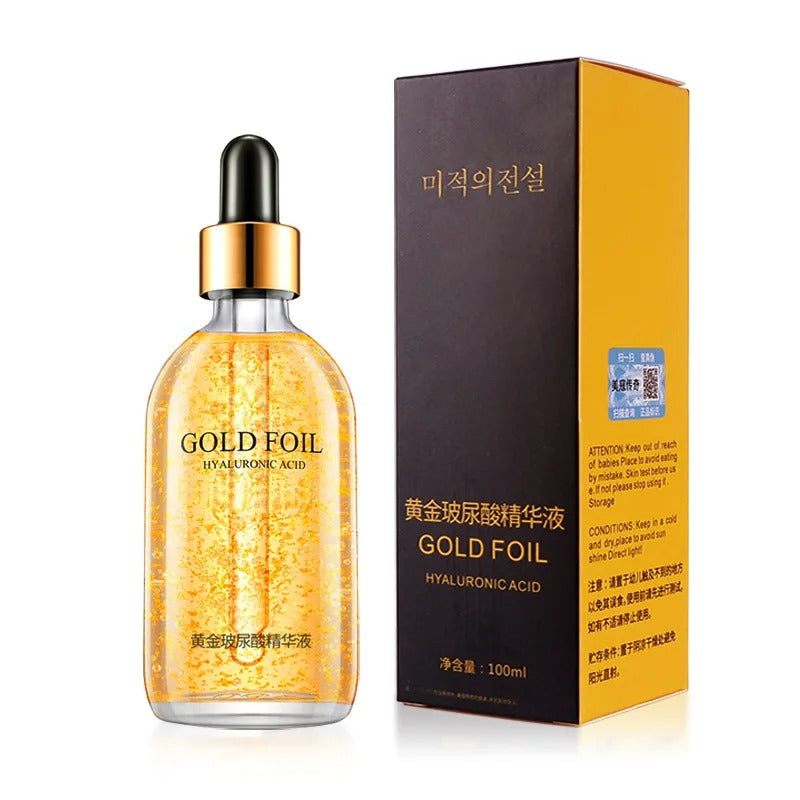 24K Gold Hyaluronic Acid Face Serum – Hydrating, Firming & Brightening Skin Care Formula, 100ml