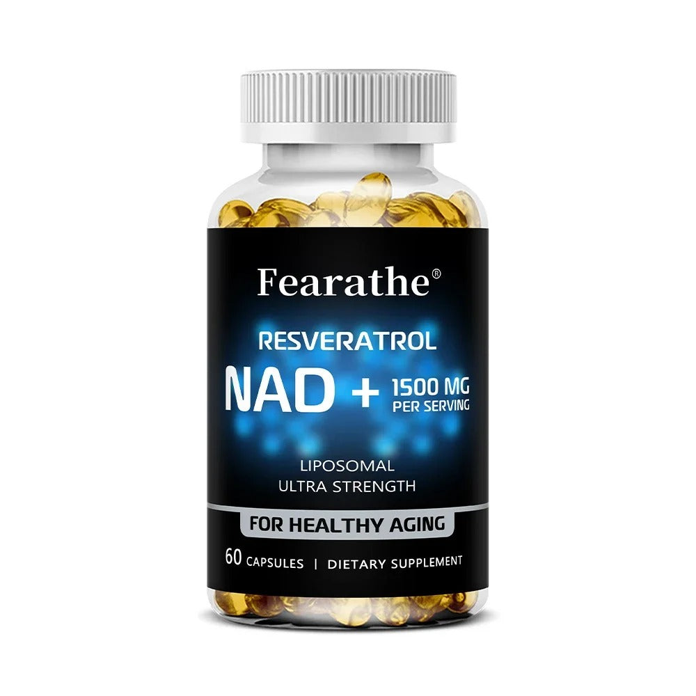 NAD+ Booster with Resveratrol – Cellular Energy & Vitality Support, Focus & Healthy Aging Formula.