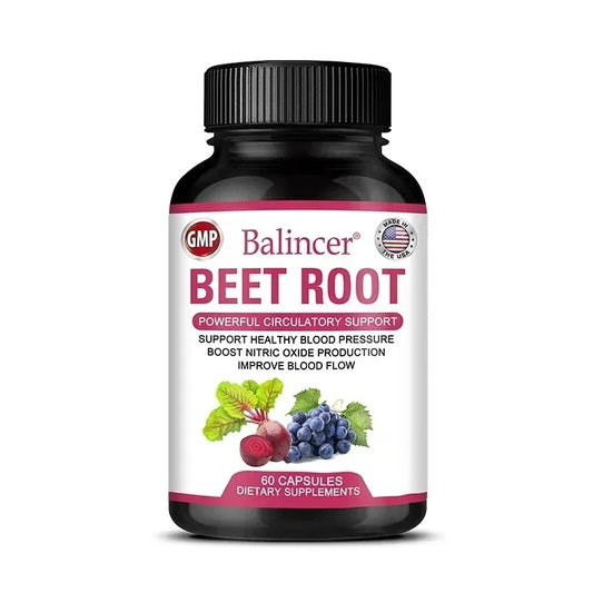 Beetroot Supplement for Heart & Circulation Support – Supports Healthy Blood Pressure & Cholesterol Levels, Antioxidant Support for Cardiovascular Health