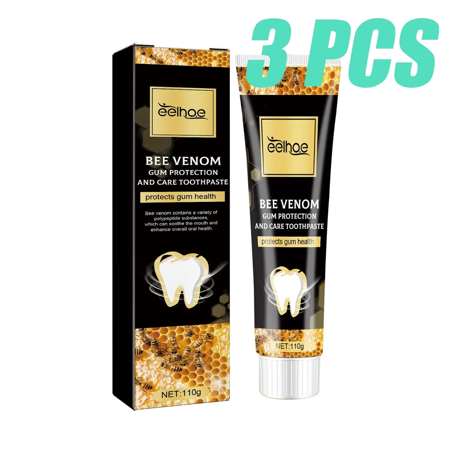 Bee Venom Gum Care Toothpaste – Plaque Removal, Teeth Brightening & Long-Lasting Fresh Breath