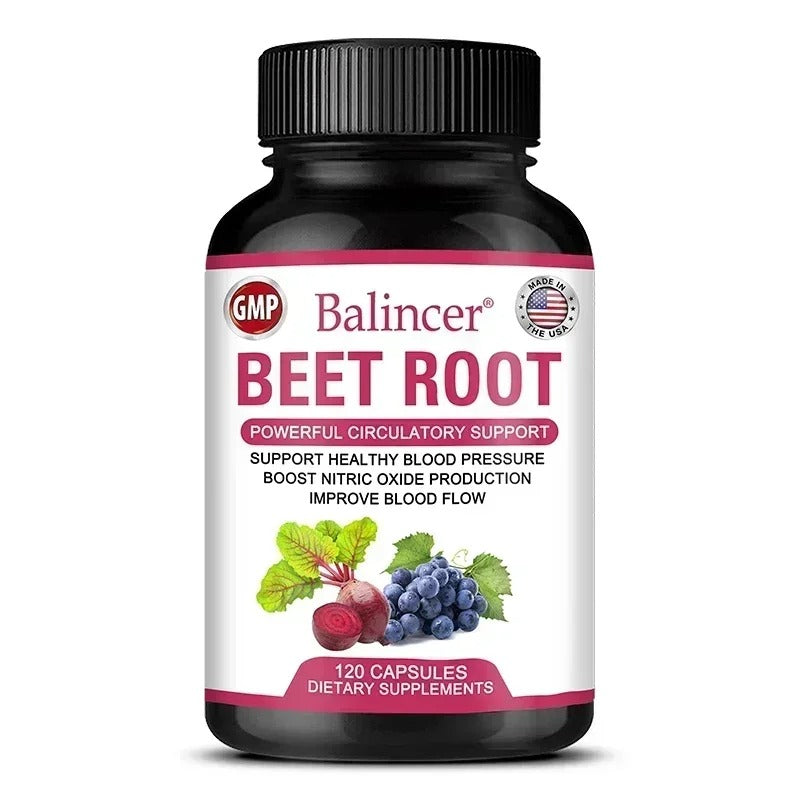 Beetroot Supplement for Heart & Circulation Support – Supports Healthy Blood Pressure & Cholesterol Levels, Antioxidant Support for Cardiovascular Health