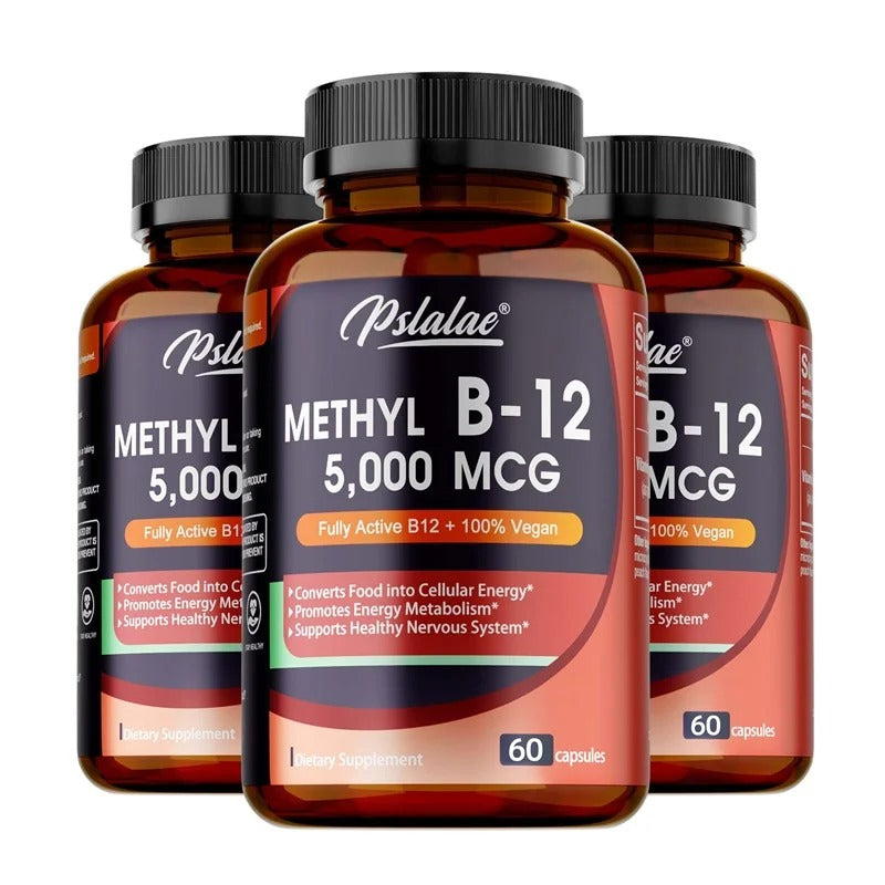 Vitamin B12 5000 mcg Supplement – Energy, Brain & Heart Health Support for Daily Vitality