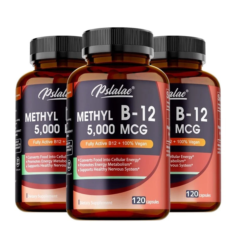 Vitamin B12 5000 mcg Supplement – Energy, Brain & Heart Health Support for Daily Vitality
